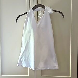 Brand NWT Land's End white halter top with built in bra